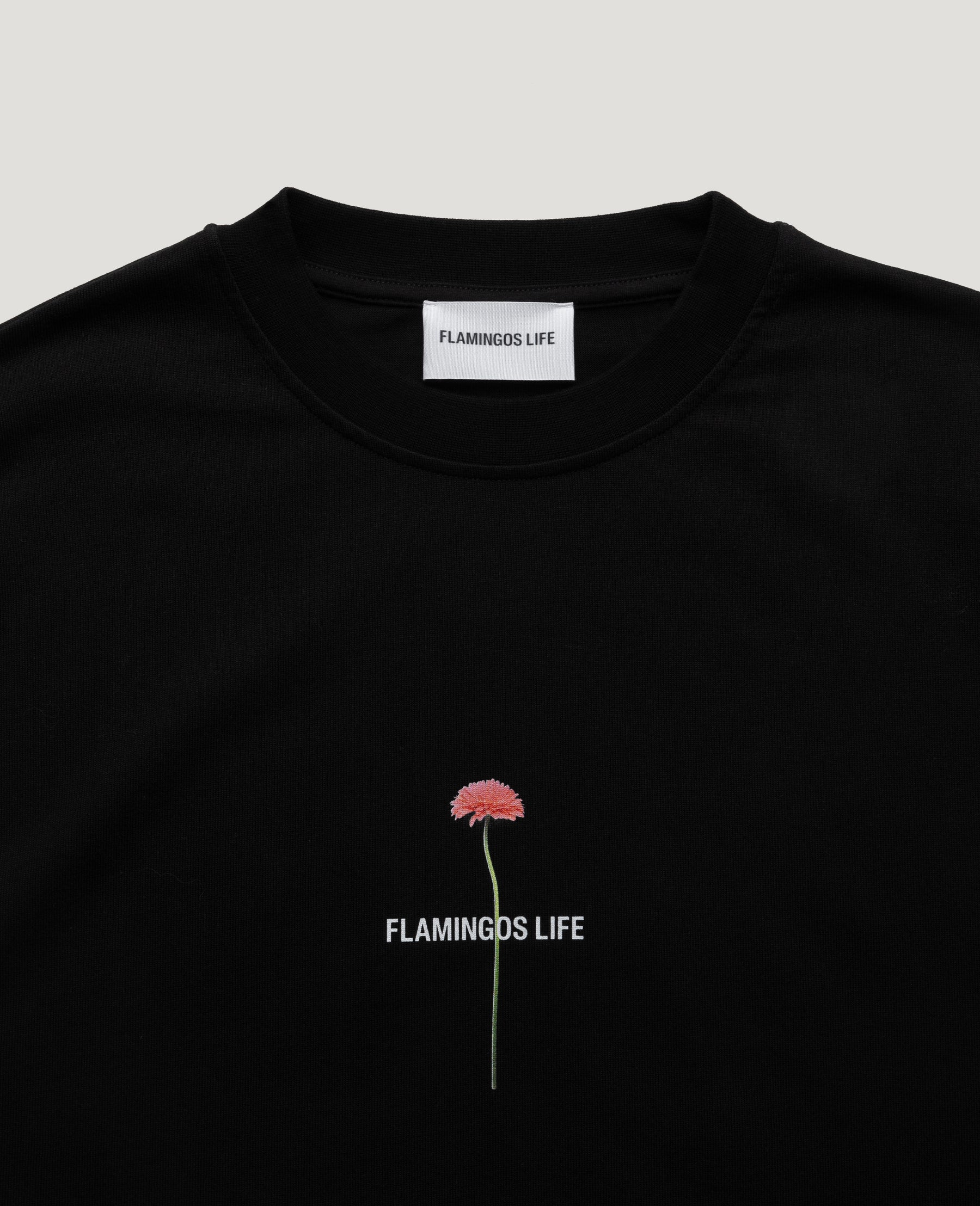 LONG-SLEEVE FLOWER BLACK