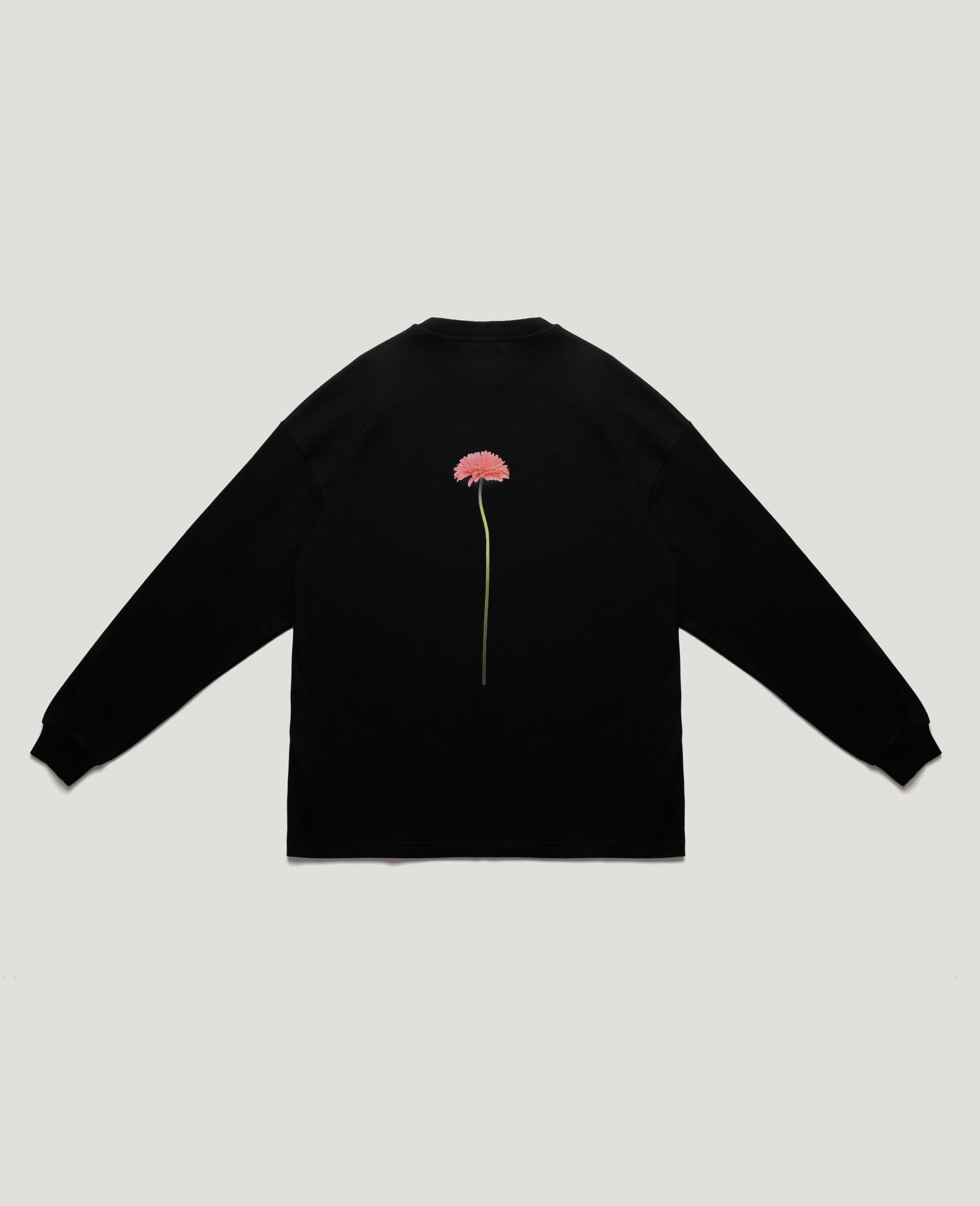 LONG-SLEEVE FLOWER BLACK