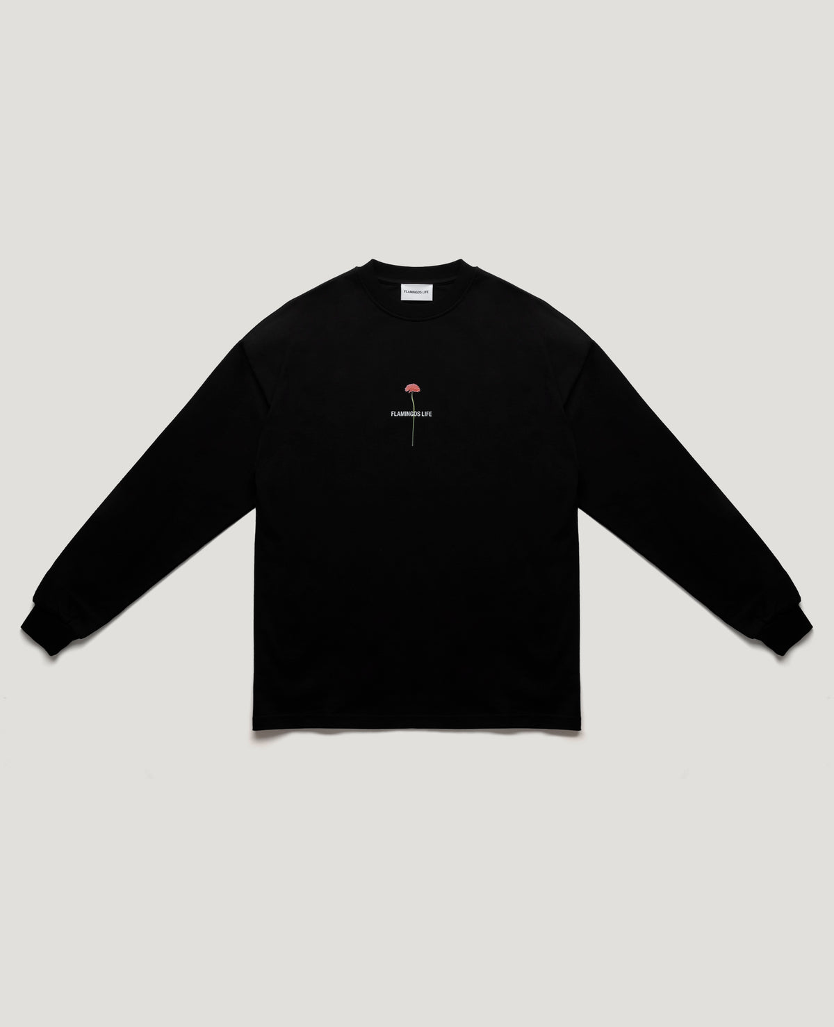 LONG-SLEEVE FLOWER BLACK